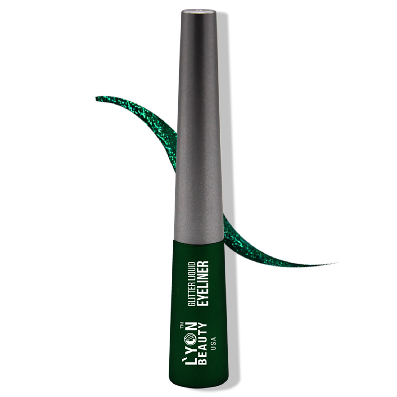 Lyon Beauty USA Glitter Liquid Eyeliner, 5ml-01 Peacock Green