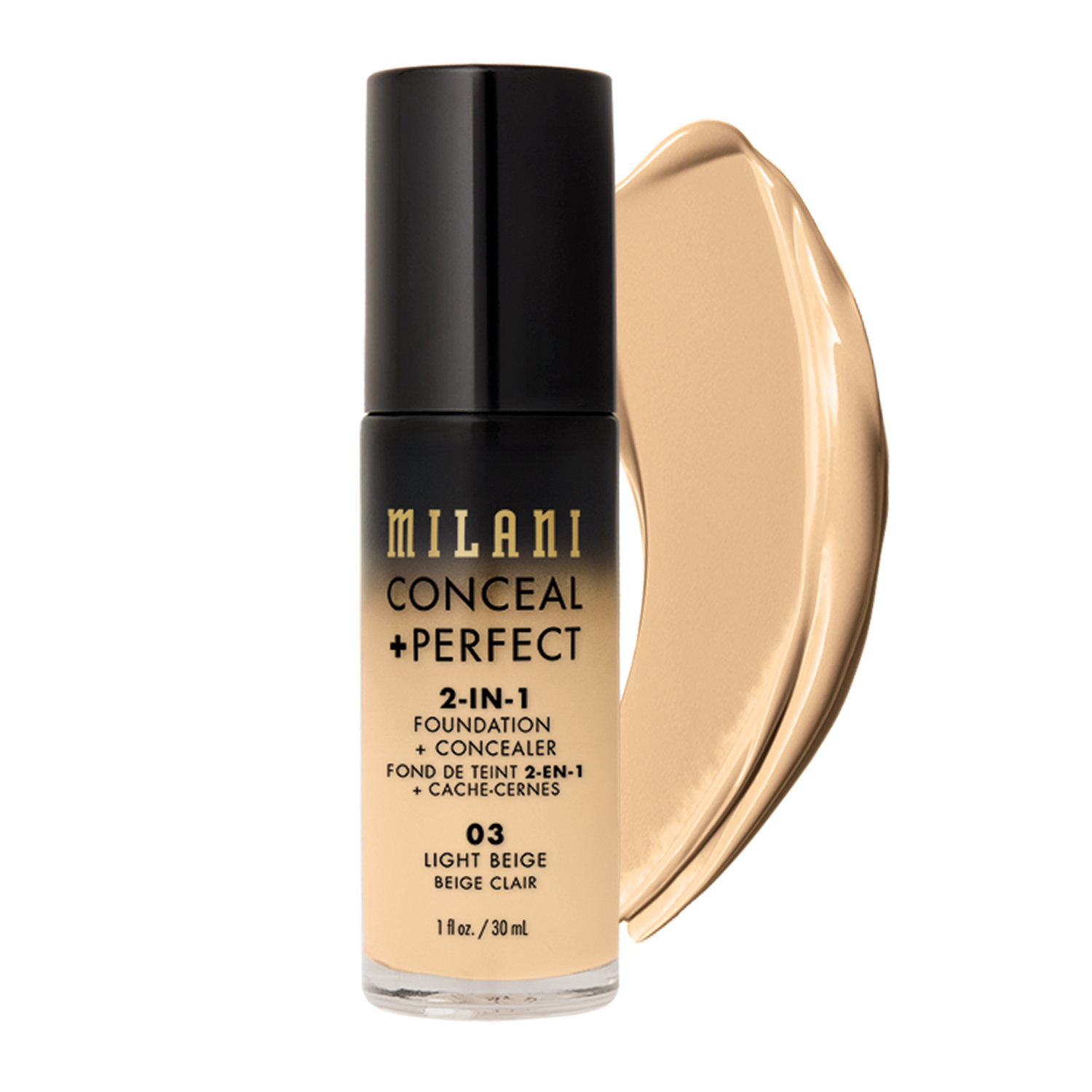 Milani Conceal + Perfect 2-in-1 Foundation + Concealer-03 Light Beige