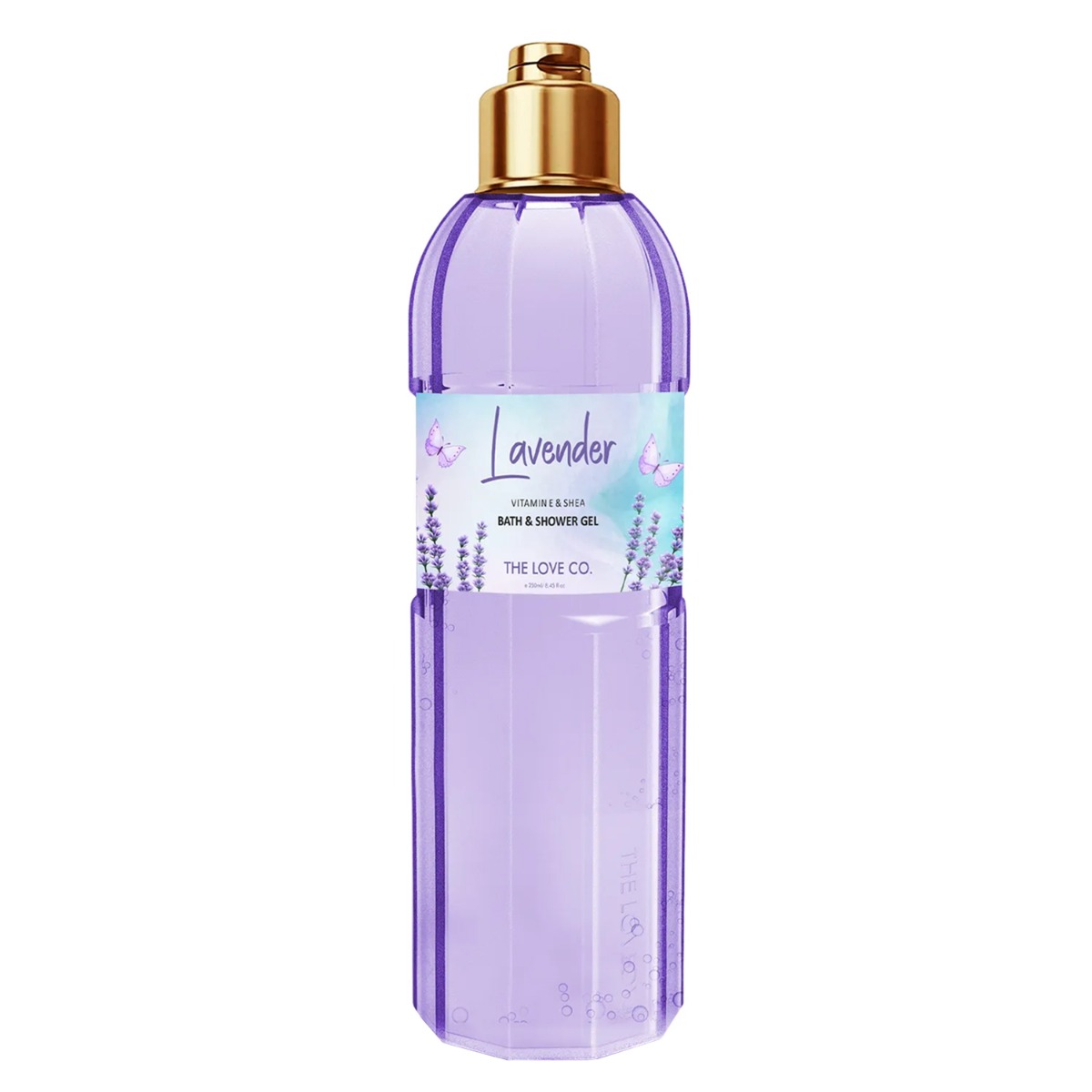 The Love Co. Luxury French Lavender Bath & Shower Gel, 250ml