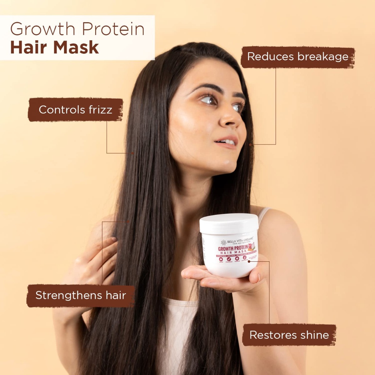 Bella Vita Organic Growth Protein Hair Mask, 200gm