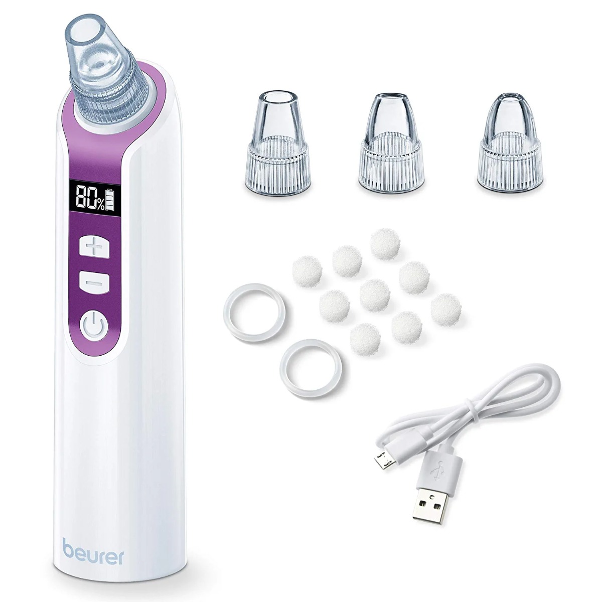 Beurer FC 41 Power Deep Pore Cleanser Vacuum Technology For Deep-pore Cleansing Battery Powered | Includes Replacement Filter, 1pc