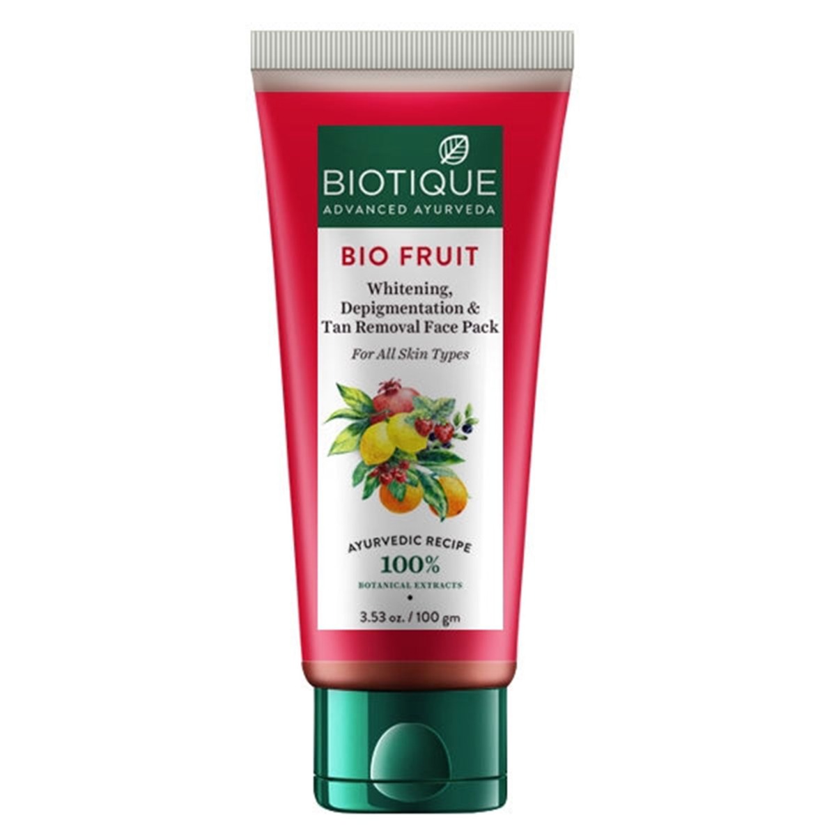Biotique Bio Fruit Whitening, Depigmentation & Tan Removal Face Pack,100gm