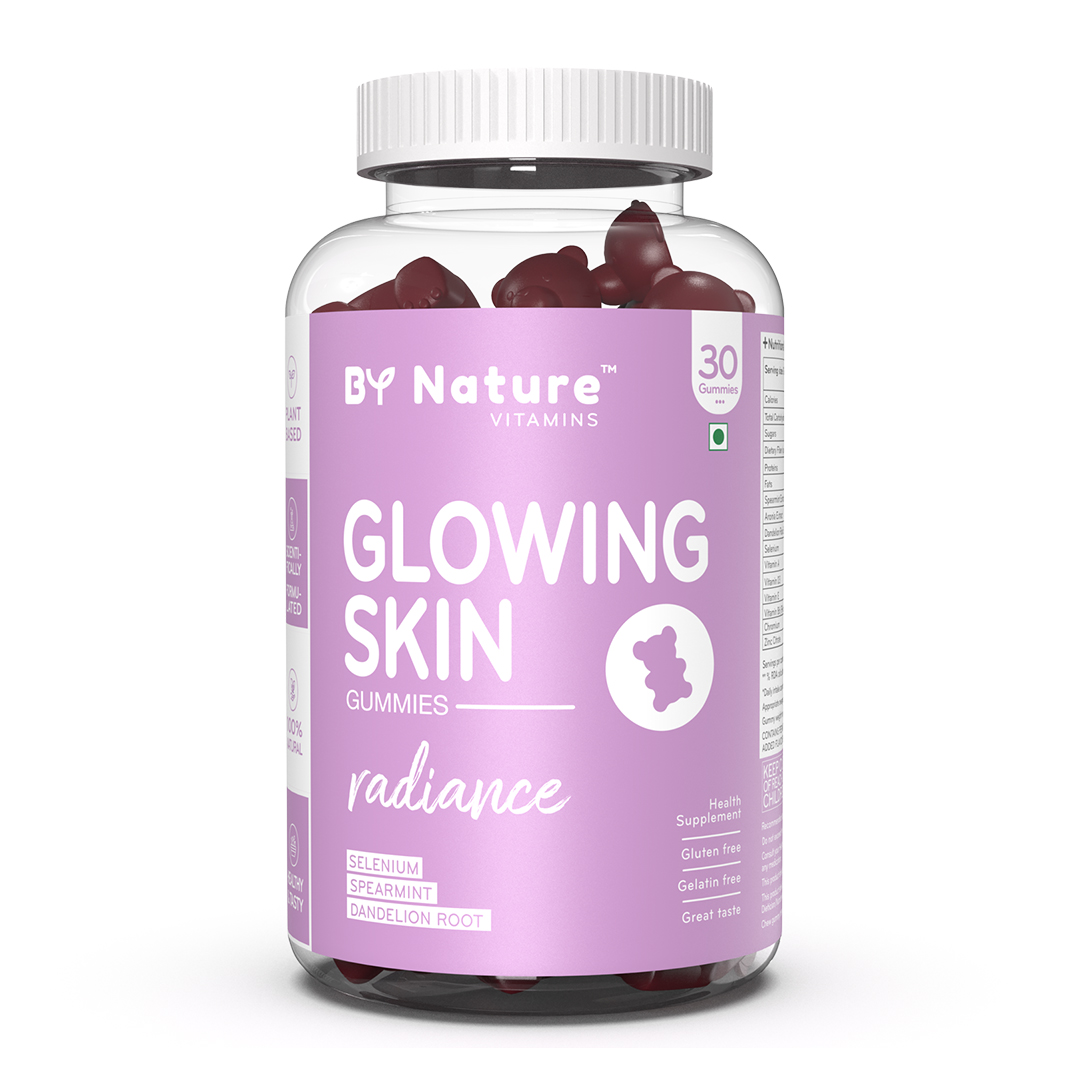 By Nature Glowing Skin Gummies with Selenium, Spearmint & Dandelion Root, 30 Gummies