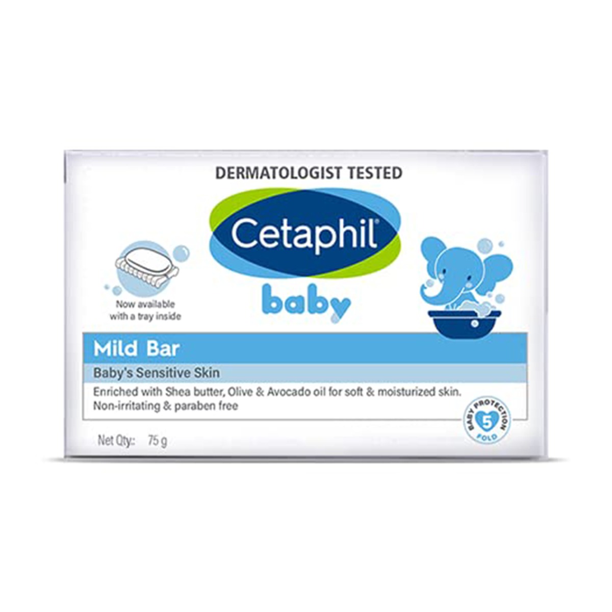 Cetaphil Baby Mild Bar For Baby's Sensitive Skin, 75gm
