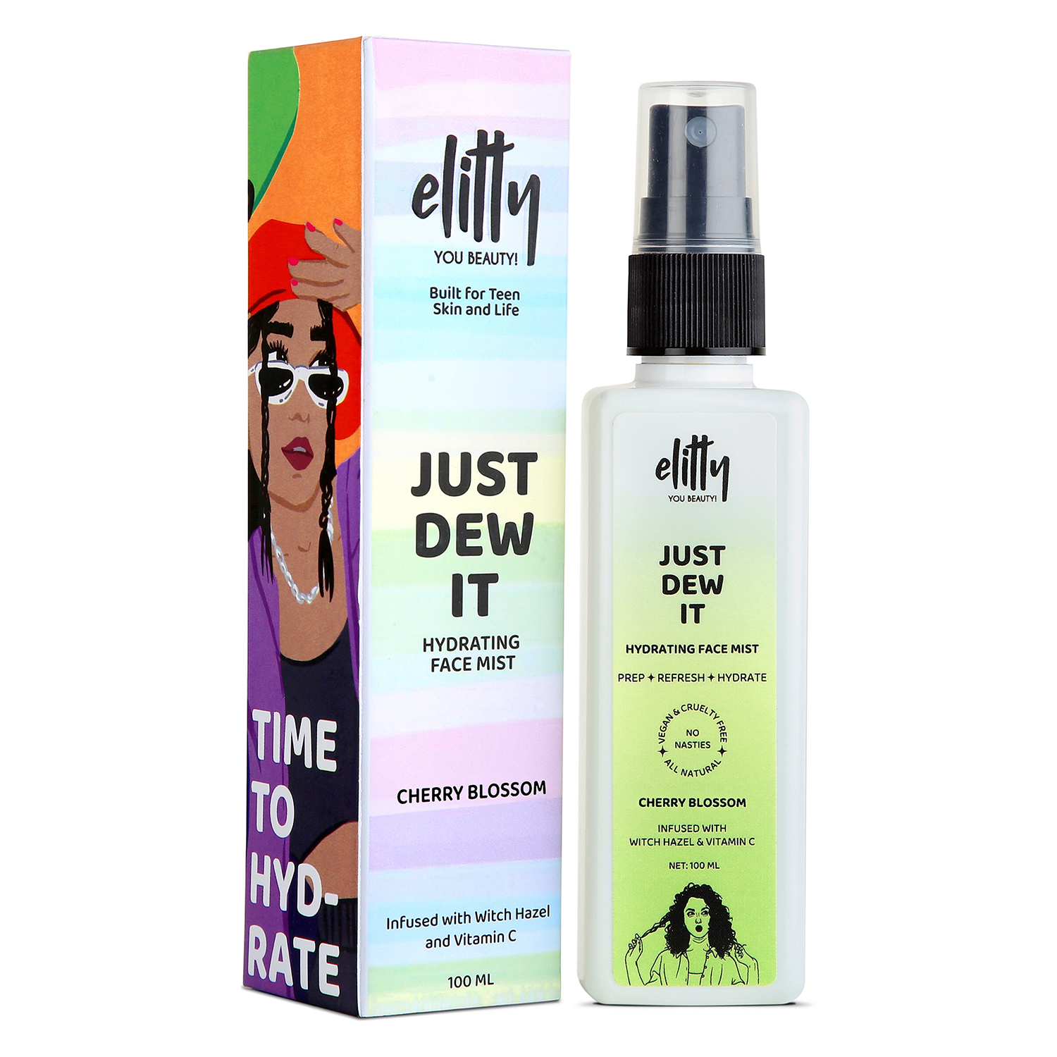 Elitty Just Dew It - Hydrating Face Mist, 100ml-Cherry Blossom