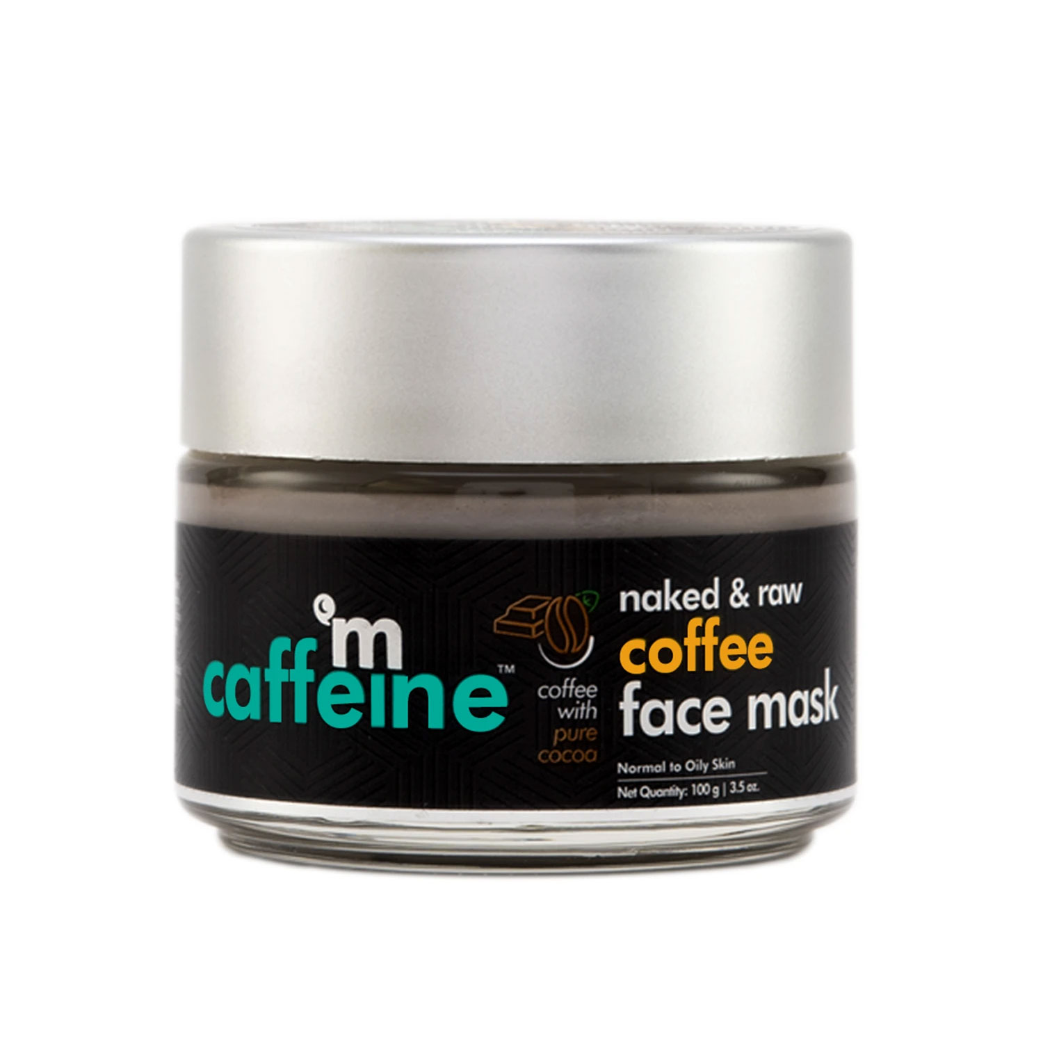 mCaffeine Tan Removal Coffee Clay Face Mask - Pore Cleansing Face Pack for Normal to Oily Skin, 100gm