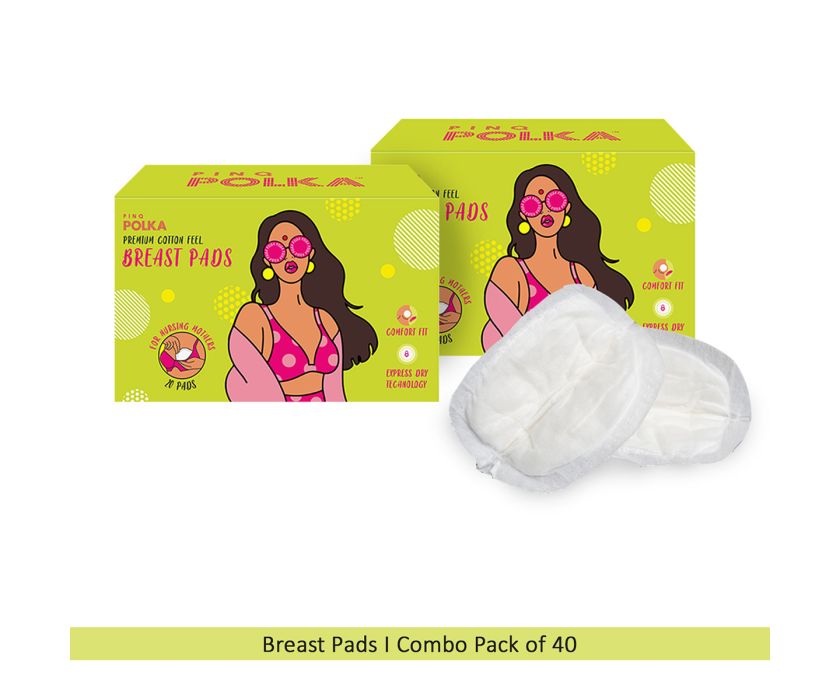 Buy PINQ Polka Premium Organic Ultra Thin Soft Cotton Nursing Breast Pads  Online at Best Price