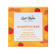 Earth Rhythm Exfoliating Shampoo Bar With Salicylic Acid, White Willow Bark & Tomato Fruit Ferment, 80gm