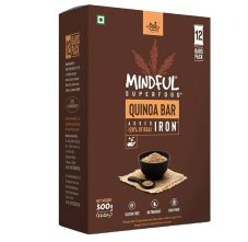 EAT Anytime Mindful Quinoa Millet Energy Bars Loaded with Iron, Pack of 12 - 25gm Each
