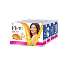 Vivel Glycerin Bathing Bar Soap for Soft Moisturized Skin with Pure Almond Oil, Combo Pack 100g (Pack of 4)