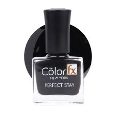 Color Fx Glossy Gel Long Lasting Nail Enamel, 119 - Black, 9ml