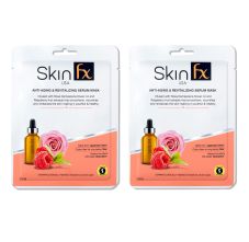 Skin Fx Anti-Ageing & Revitalizing Serum Mask With Rose Flower Oil - Pack Of 2, 25ml Each