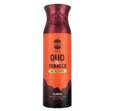 Oud Tobacco Non-Alcoholic Deodorant Body Spray With Aromatic Leather Fragrance Perfume Ideal Gift For Men And Women