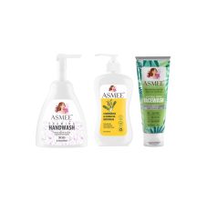 Lemongrass & Jojoba oil Body Wash+Natural Fresh Face Wash+Orchid Foaming Hand Wash