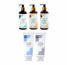 5 Steps Moisture Bundle  With Cleansing Shampoo, Everyday Moisturizing Shampoo, Hydrating Deep Conditioner, Hair Butter, Flaxseed Gelly