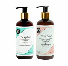 Travel Friendly Shampoo & Condition Bundle | To Cleanse, Clarify & Hydrate Curly, Dry & Wavy Hair | Anti-Dandruff 500 ml