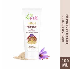 Ubtan Face Wash With White Haldi & Kesar | 100% Microplastic Free & 100% Soap Free Formula Reduces Blemish, Pigmentation, Dark Spot & Tan Removal | All Skin Types