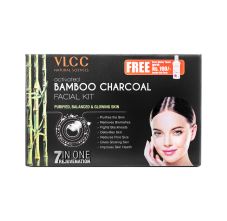 Activated Bamboo Charcoal Facial Kit With Free Rose Water Toner