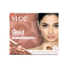 Gold Facial Kit For Sensitive Skin For Sensitive Skin | Alcohol & Paraben Free With 24K Gold, Hyaluronic Acid & Vitamin C