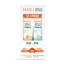 Salicylic Acid & Orange Peel Serum Facewash For Deep Pore Cleansing For Am With Free Hyaluronic Acid & Aloe Vera Serum Facewash To Strengthen Skin Barrier For Pm