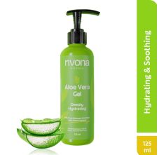 Rivona Naturals 99% Pure Aloe Vera Gel With Neem For Hair, Skin and Nails | Hydrates, Soothes and Nourishes | 125ml