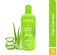 Rivona Naturals Aloe Vera Shampoo with Aloe & Neem extracts | Frizz-free & Nourished Hair | 250ml