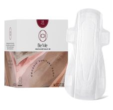 Be Me Pack of 12 Sanitary Pads Flow Wise Combo For Women - 4 Regular, 4 Large, 4 XL Pads With Disposable Pouch