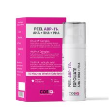 CosIQ ABP 11% Beginner Friendly Exfoliating Peel AHA 6% | PHA 4% | BHA 1% Peeling Solution - 30 ml