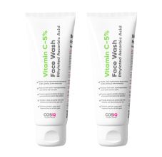 CosIQ Vitamin C-5% Brightening and Glow Face Wash, 100ml (Pack of 2)