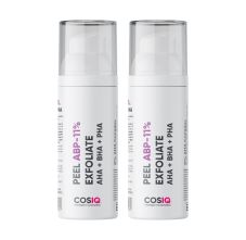 CosIQ ABP 11% Beginner Friendly Exfoliating Peel AHA 6% | PHA 4% | BHA 1% Peeling Solution, 30ml (Pack of 2)