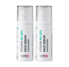 CosIQ Niacinamide Vitamin B3-20% Face Serum, 30ml (Pack of 2)