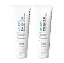 CosIQ CPM 2% Ceramides with Peptides Moisturizer for Intense Moisturizing and Skin Strengthening, 100ml (Pack of 2)