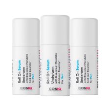 CosIQ Brightening Underarm Roll On Serum for Men, 40ml (Pack of 3)
