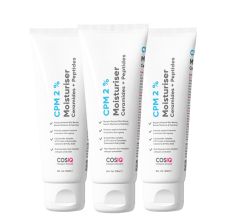 CosIQ CPM 2% Ceramides with Peptides Moisturizer for Intense Moisturizing and Skin Strengthening, 100ml (Pack of 3)
