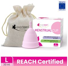 Large Menstrual Cup for Periods | Odor-Free, Rash-Free, No Leakage | 12-Hour Protection | Reusable For Up To 10 Years