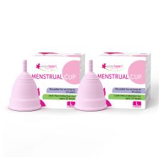 Large Menstrual Cup for Periods | Odor-Free, Rash-Free, No Leakage | 12-Hour Protection | Reusable For Up To 10 Years