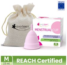 Medium Menstrual Cup for Periods | Odor-Free, Rash-Free, No Leakage | 12-Hour Protection | Reusable For Up To 10 Years