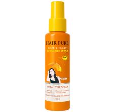 Hair Pure Hair & Scalp Sunscreen Spray for Women & Men – UVA/UVB Protection for All Hair Types 100ml