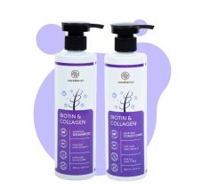 Careberry Biotin & Collagen Everyday Shampoo + Conditioner for Fast Hair Growth, Pack of 2, 600ml