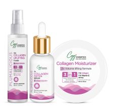 CGG Cosmetics Collagen Serum 30ml, Moisturizer 50ml, Toner 100ml - Combo Packs