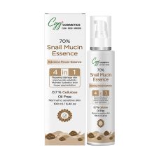 CGG Cosmetics 70% Snail Mucin Essence- 0.7 % Cellulose, Oil Free- All Skin Types, 100ml