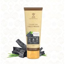 Khadi Essentials Activated Charcoal Face Wash Fights Pollution Skin Detox & Oil Control with Aloe Vera & Green Tea, 100ml