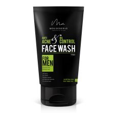 Men Deserve Anti Acne And Oil Control Face Wash For Acne Breakout & Excess Oil Removal, 115ml