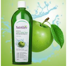 NutriGlow Green Apple Toner With Green Apple Extract And Vitamin A, C & E, 500ml