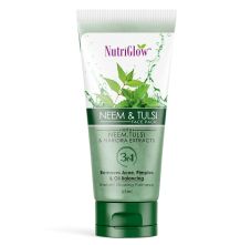 NutriGlow Neem & Tulsi Face Pack For Pimple-free Skin With Haridra Extracts, 65ml