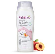 NutriGlow Intense Moisture Skin Whitening Body Lotion With Peach Milk Extracts & Vitamin E, 200ml