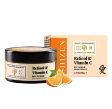 SHIZEN Retinol & Vitamin C Day Cream For Brightening Skin, 50gm