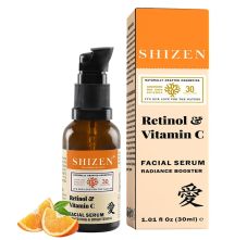 SHIZEN Bio-cosmetics By Nature Retinol & Vitamin C Facial Serum, 30ml