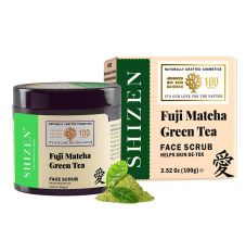 SHIZEN Bio-cosmetics By Nature Fuji Matcha Green Tea Face Scrub, 100gm