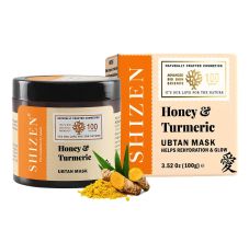 SHIZEN Ubtan Mask With Honey & Turmeric For Glowing Skin, 100gm